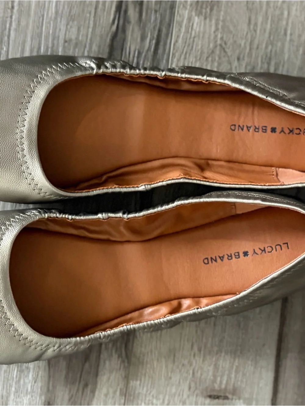 Lucky Brand Metallic Silver Ballet Flats READ DESCRIPTION FOR SIZE